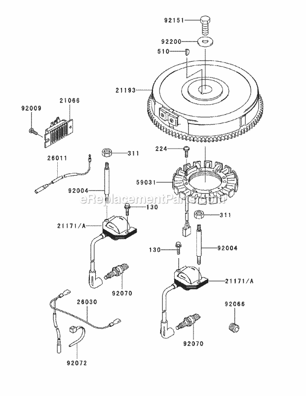 Fh721v As26 Electric Equipment Diagram and Parts List for M60-KW 53BB5D8X750 Cub Cadet Sprayer